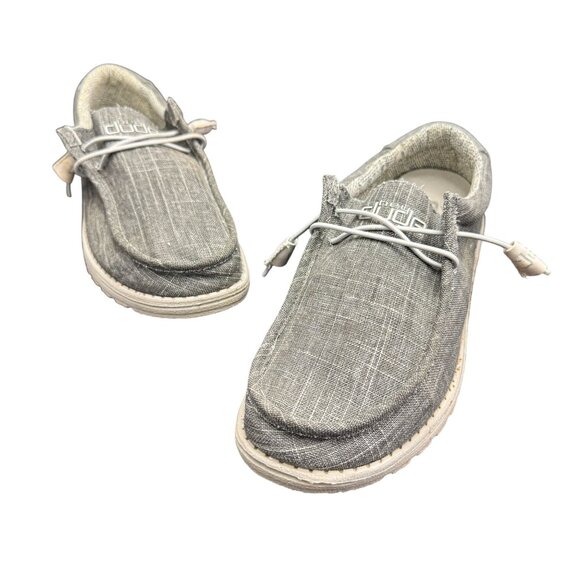 Hey Dude Other - Hey Dude Ash Crosshatch Men's Wally Linen Casual Shoes, Size 8